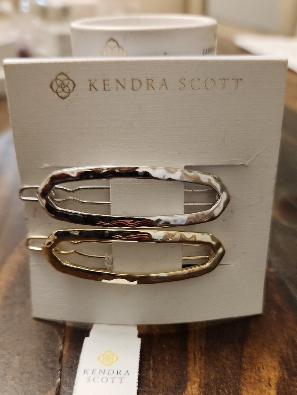 Kendra Scott Two-Tone Hammered Metal Hair Clips - Silver & Gold